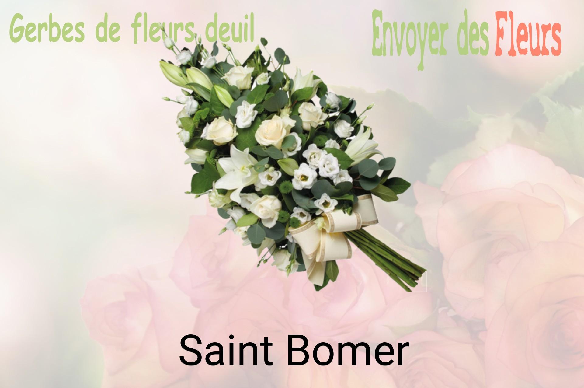 Gerbe de fleurs de deuil livrée à Saint-Bomer